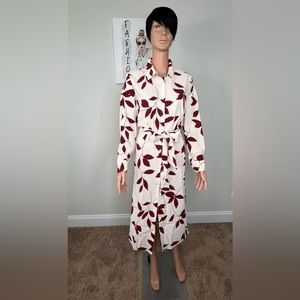 Leaf Print Midi Dress